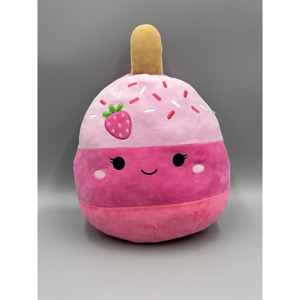 Squishmallow Pama the Pink Strawberry Cake Pop Plush 12" Stuffed Animal